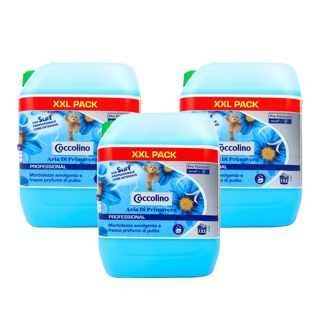 Promo 3 Taniche Coccolino XXL Ammorbidente Professional - 30 Litri Pack - 400 Lavaggi