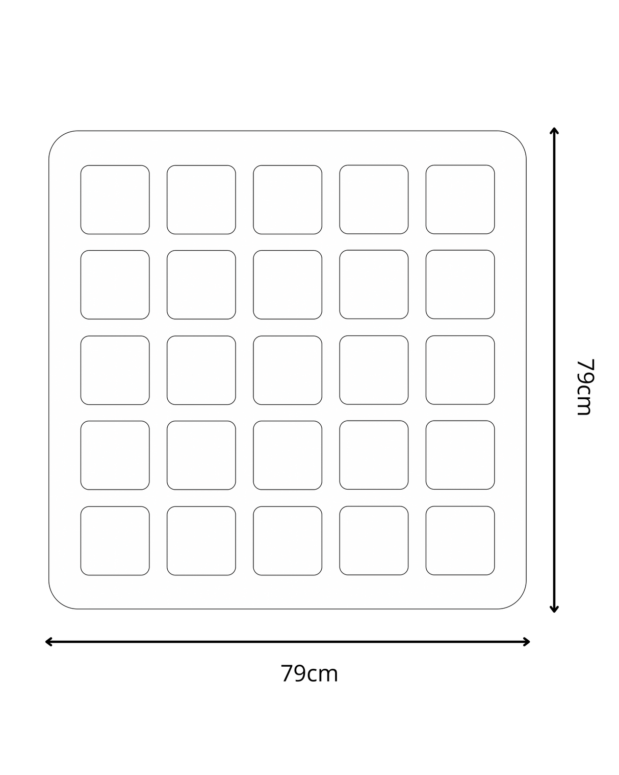 Tavolo da Giardino / Esterno Bianco in Plastica Bordo Rattan - 79x79cm