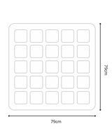 Tavolo da Giardino / Esterno Bianco in Plastica Bordo Rattan - 79x79cm