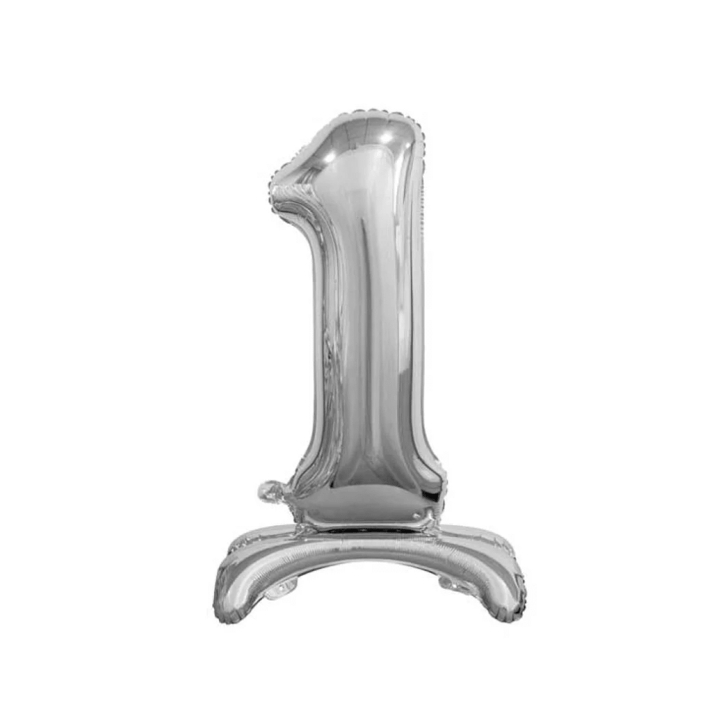 Palloncino in Foil " N.1 " con Base d'appoggio | 74CM