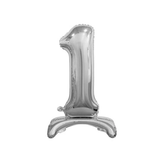 Palloncino in Foil " N.1 " con Base d'appoggio | 74CM