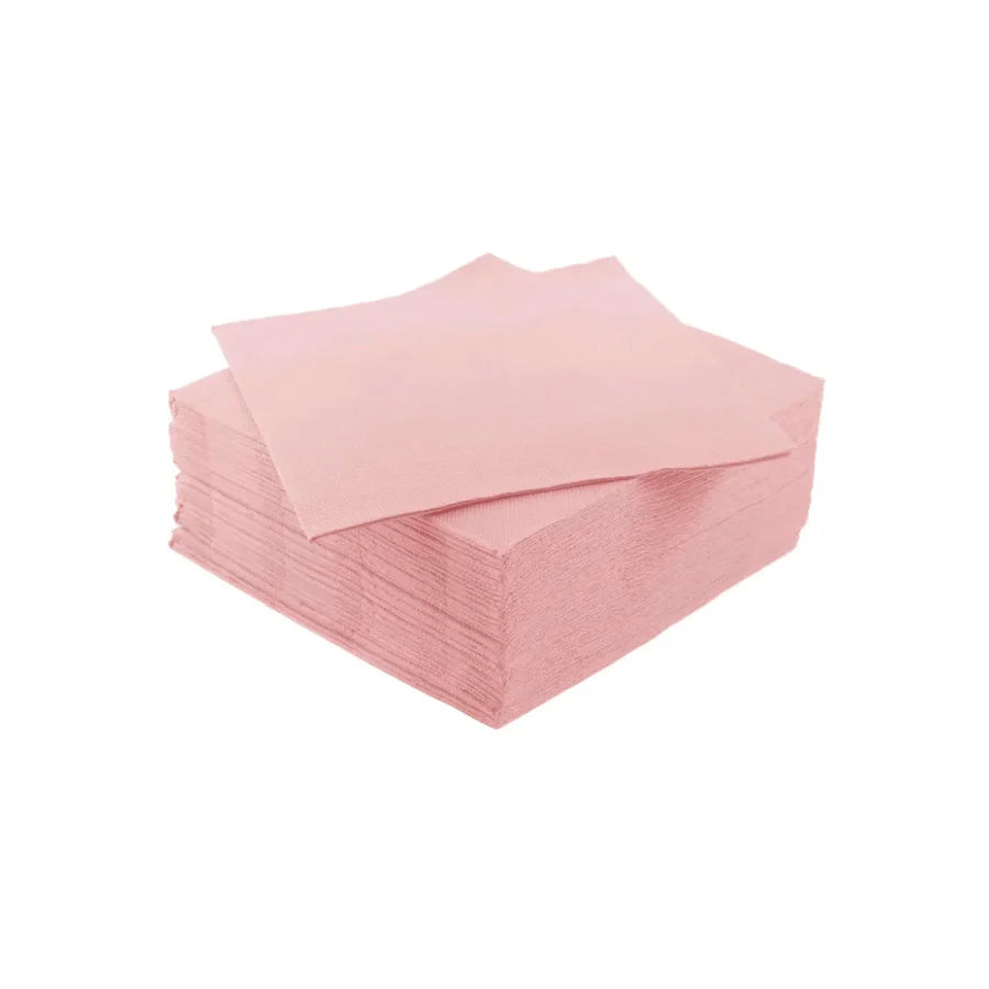 Tovaglioli 2 Veli Colorati " Rosa " - 38 X 38 cm