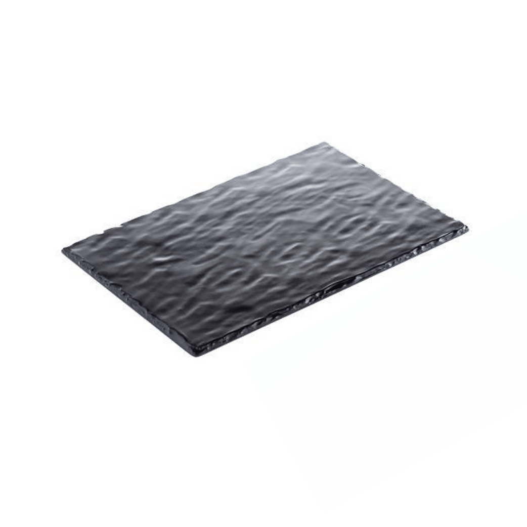 Vassoio Effetto Ardesia Nero | Leone - 26 x 16 cm